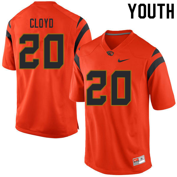 Youth #20 Jackson Cloyd Oregon State Beavers College Football Jerseys Sale-Orange - Click Image to Close